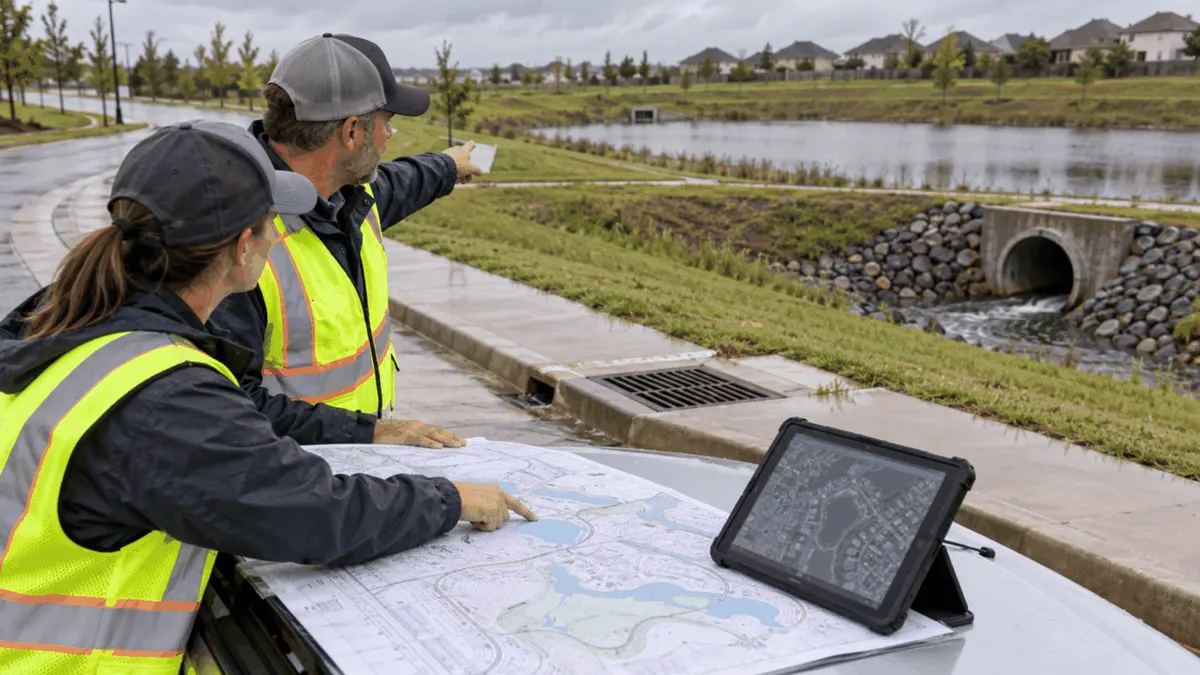Stormwater Emergency Overflow Mapping: What Public Works Teams Should Verify Before the Next Storm